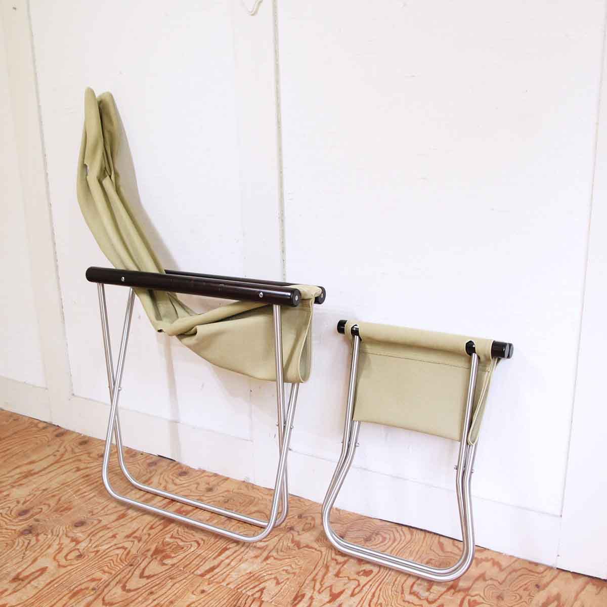 ニーチェアエックス / Nychair X オットマン付き 草色 新居 猛 中古