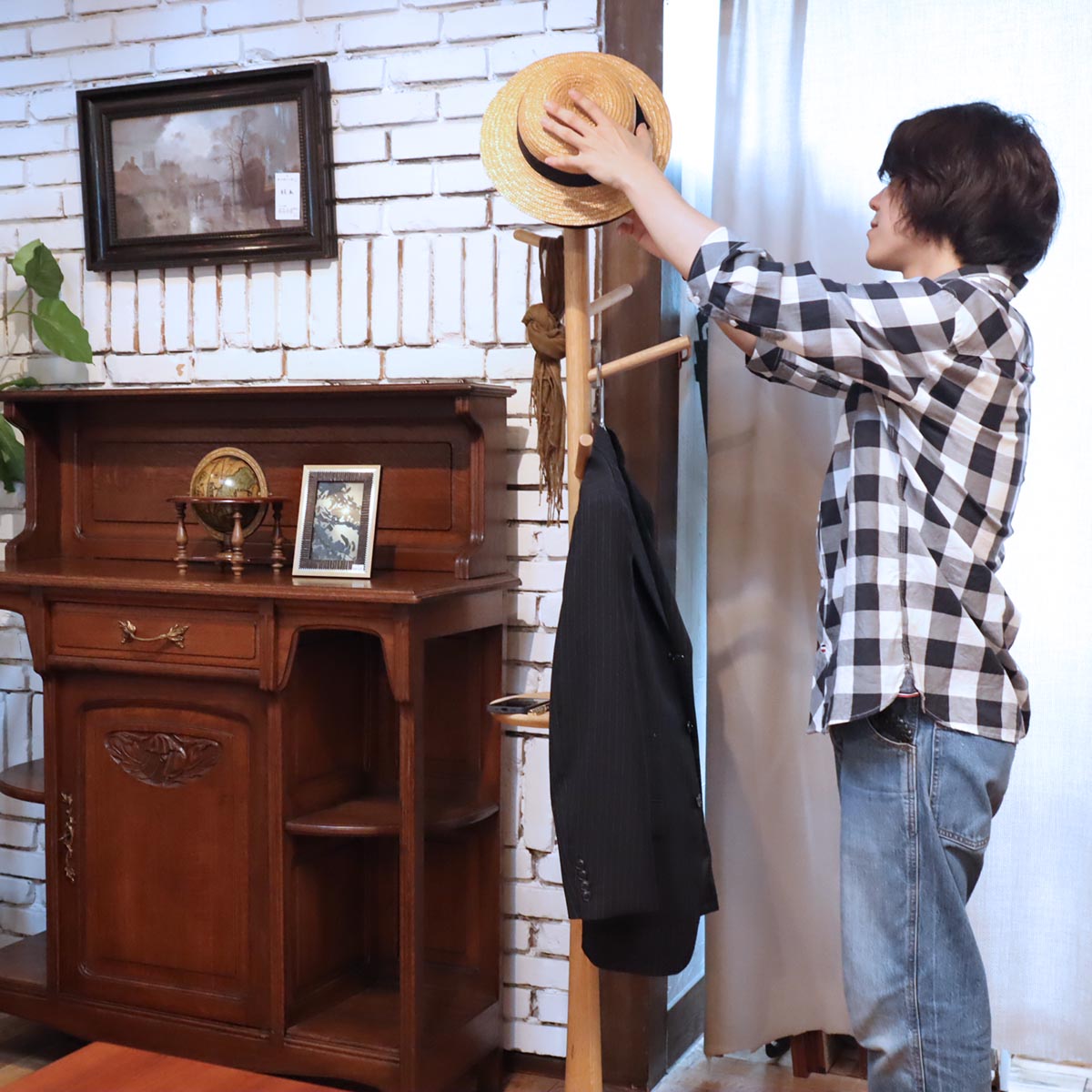 エルモ / ELMO カリッジ・マーケット / CORIGGE MARKET ポールハンガー  ハンガーラック 帽子洋服掛け 中古