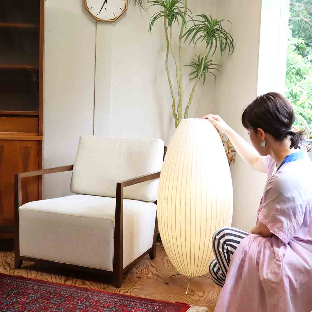 モダニカ / MODERNICA バブルランプ シガー / CIGAR L スタンド トライポッド ジョージ・ネルソン フロアライト 間接照明 住宅展示場展示品