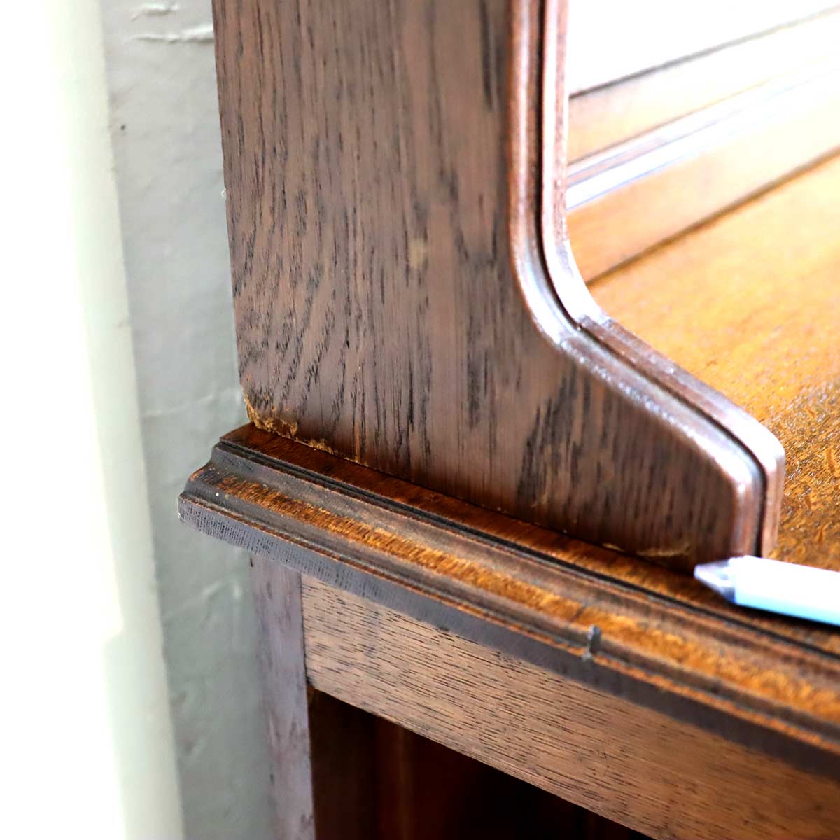 サービングテーブル キッチンキャビネット サイドテーブル 棚 オーク材 フランス アンティーク