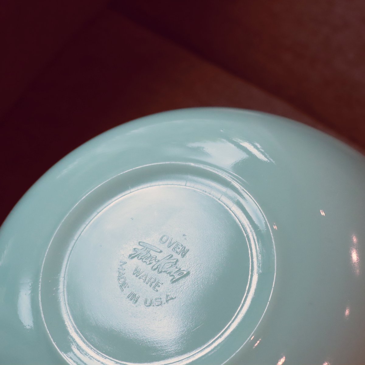 ファイヤーキング / Fire-King ベジタブルボウル ターコイズブルー ヴィンテージ