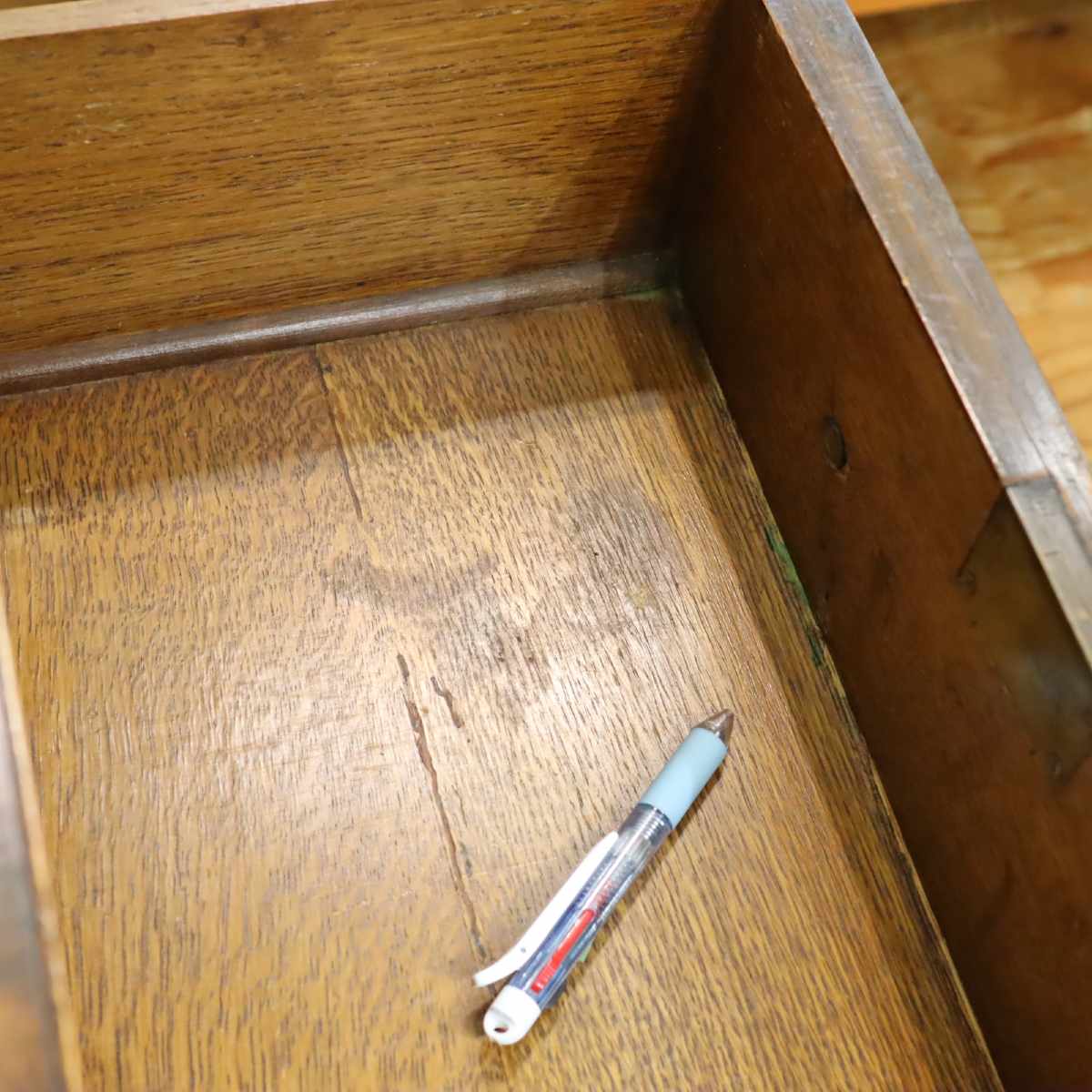 英国アンティーク デスク 書斎机 オーク 本革  アンティーク