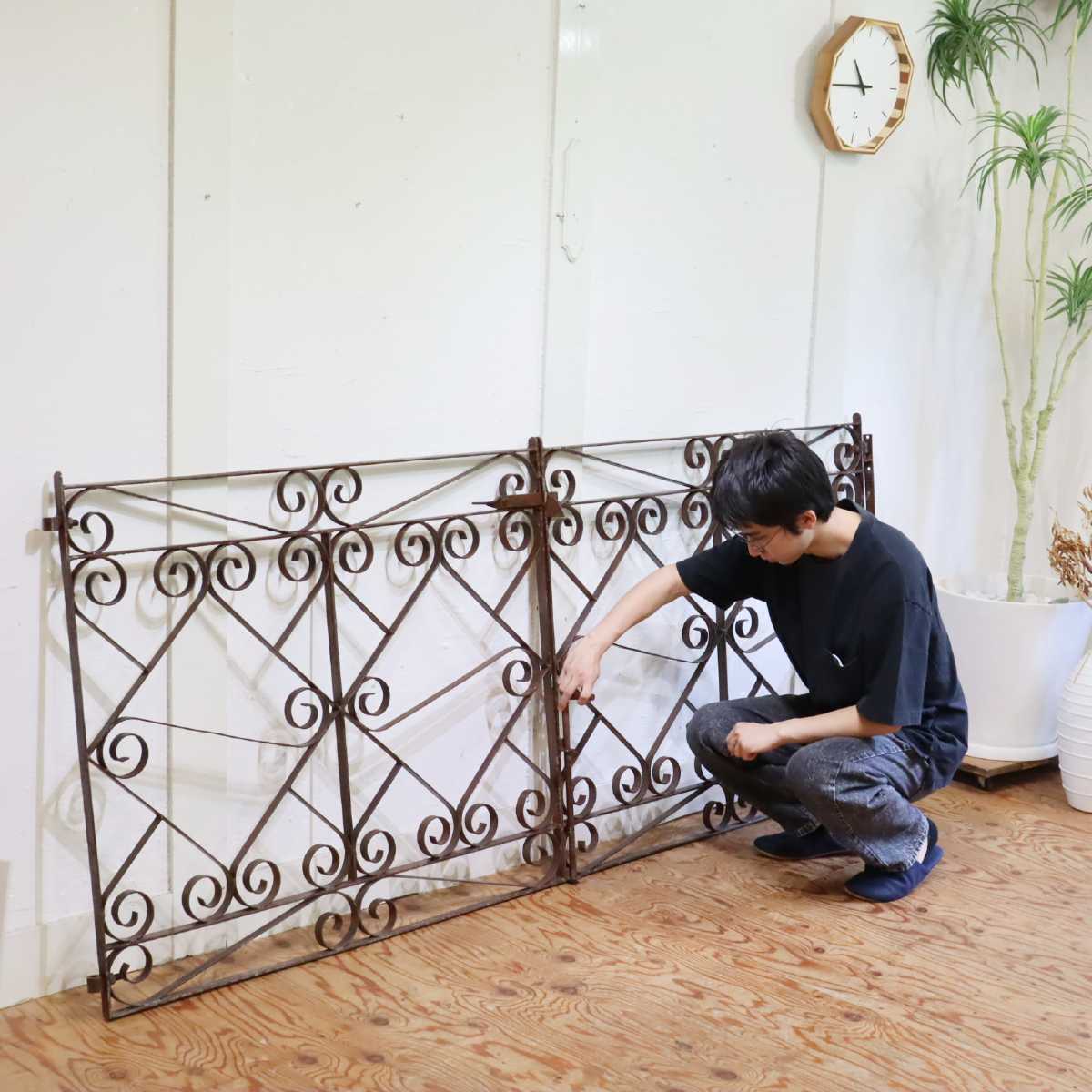 英国アンティーク アイアンゲート 門扉 1950~1970年代 アンティーク