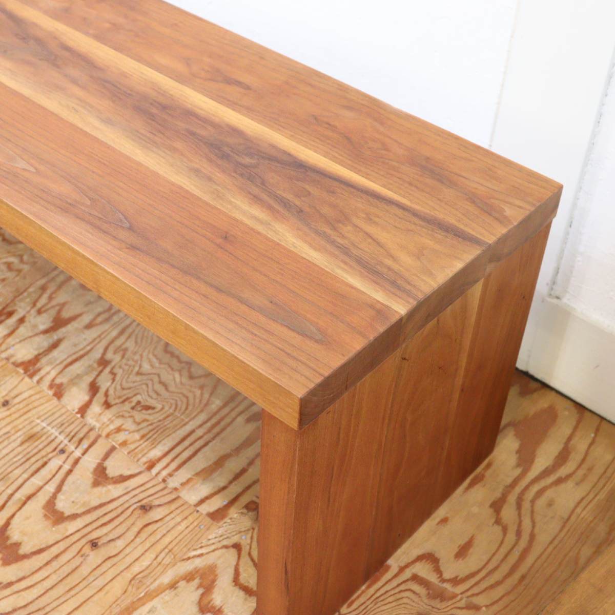 ベンチ ウォールナット 無垢材 木製 ダイニングベンチ W100 【2】 中古