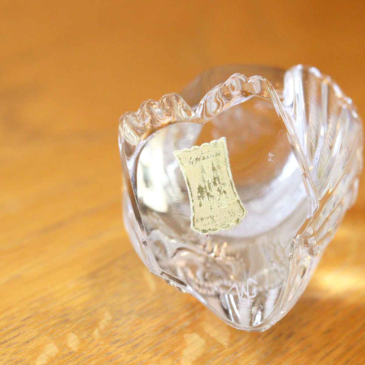 マイセンクリスタル / Meissener Bleikristall フクロウ ぺーパーウェイト 置物 ガラス 中古