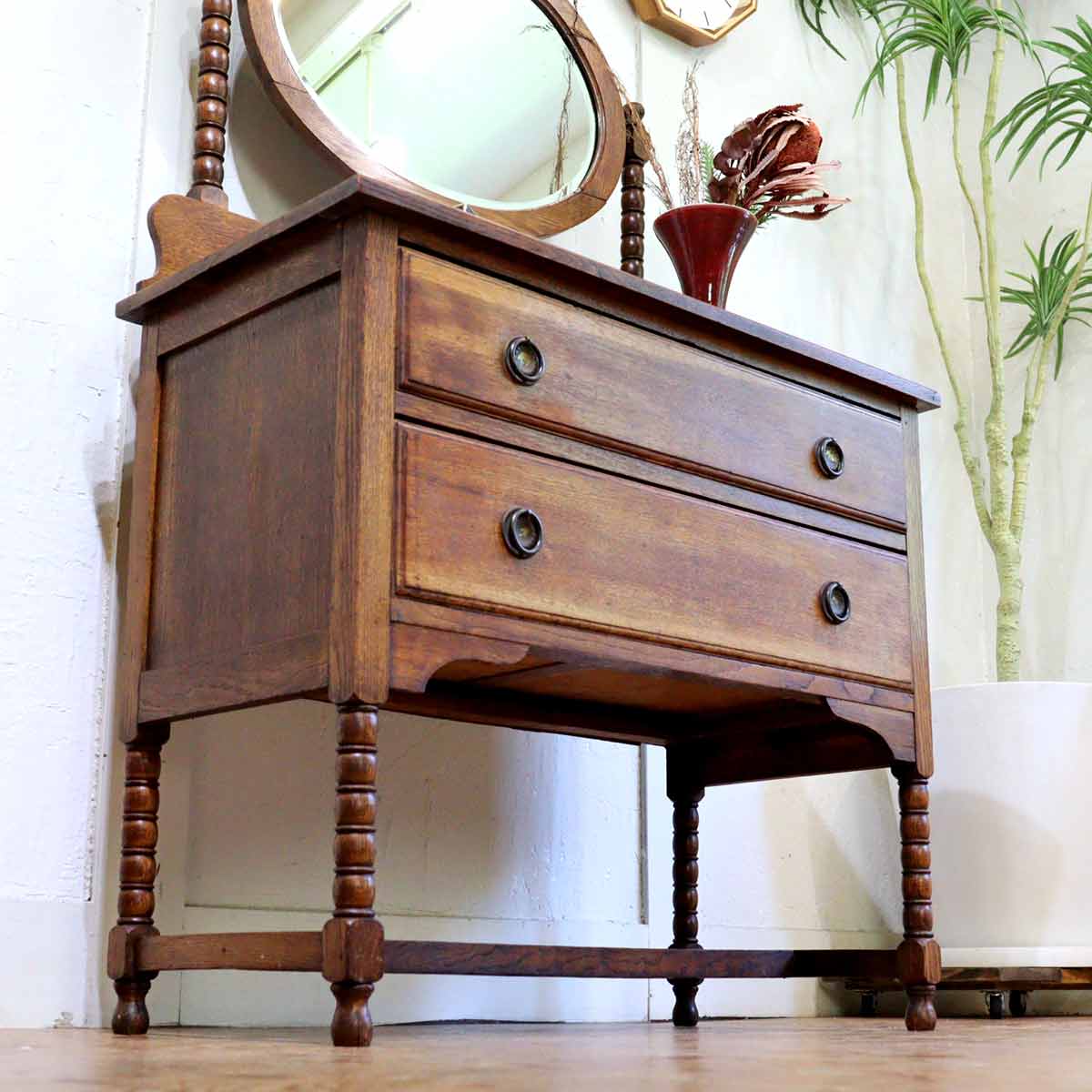 英国アンティーク ドレッシングチェスト ドレッサー キャビネット アンティーク