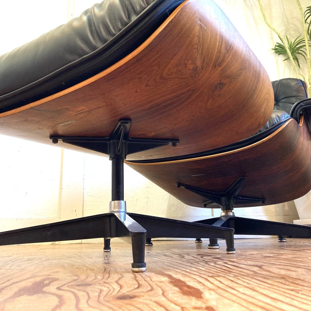 イームズ ラウンジチェア&オットマン Herman Miller ハーマンミラー チャールズ&レイ・イームズ 80年代 中古