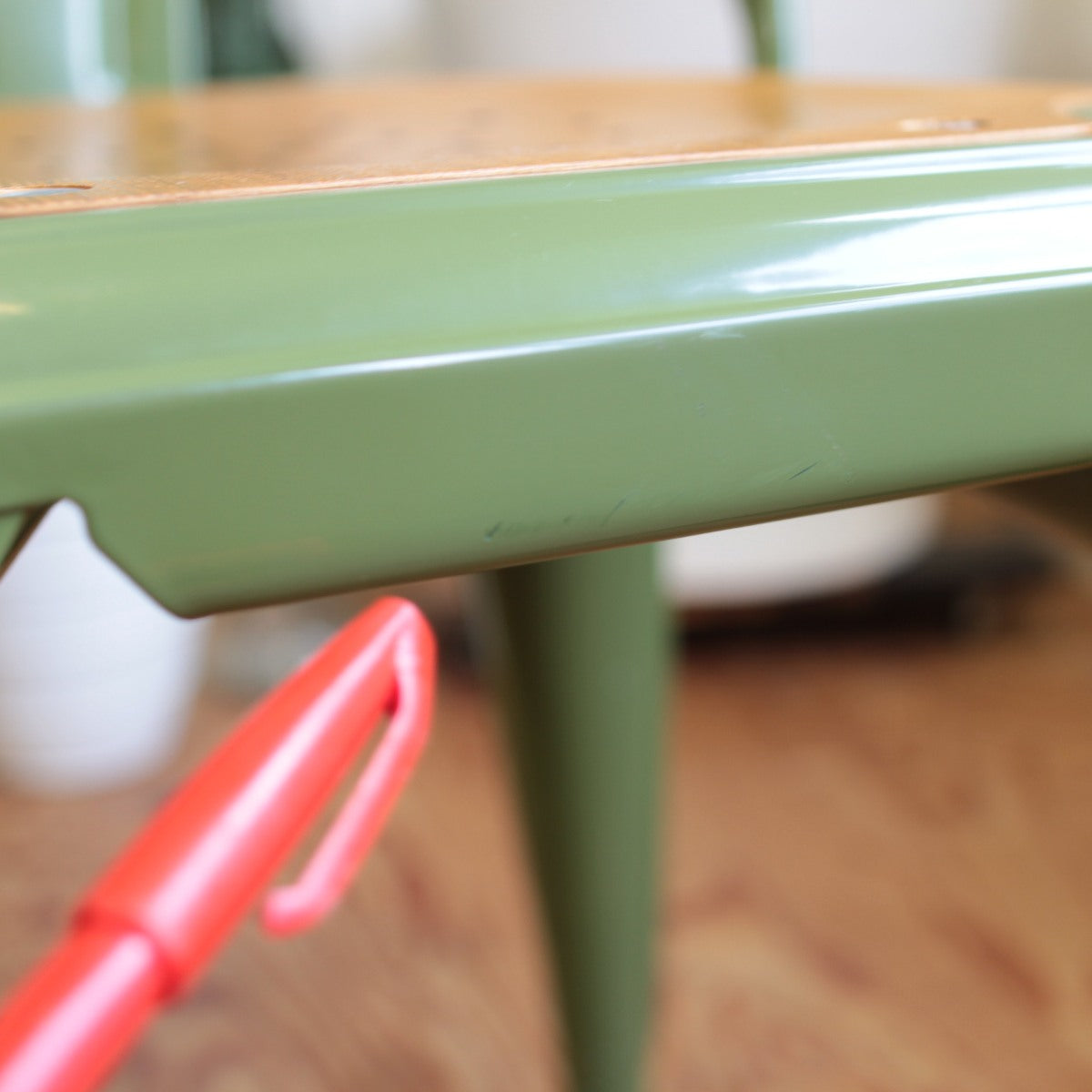 クラッシュゲート /  CRASH GATE ノットアンティークス マルチプルズⅡチェア スチール椅子  グリーン 中古