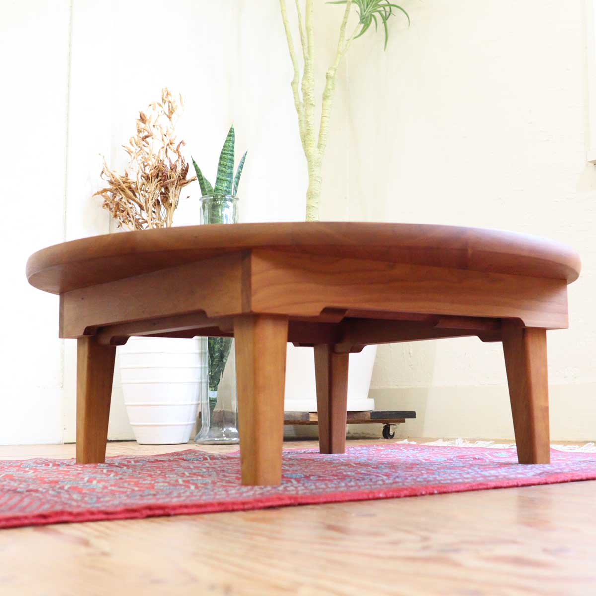 <i>動画</i>カグオカ / KAGUOKA ちゃぶ台 ローテーブル チェリー スタンダードタイプ