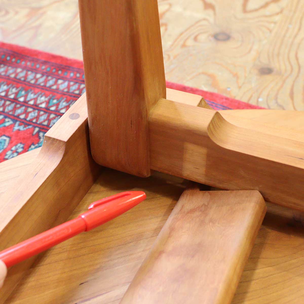 <i>動画</i>カグオカ / KAGUOKA ちゃぶ台 ローテーブル チェリー スタンダードタイプ