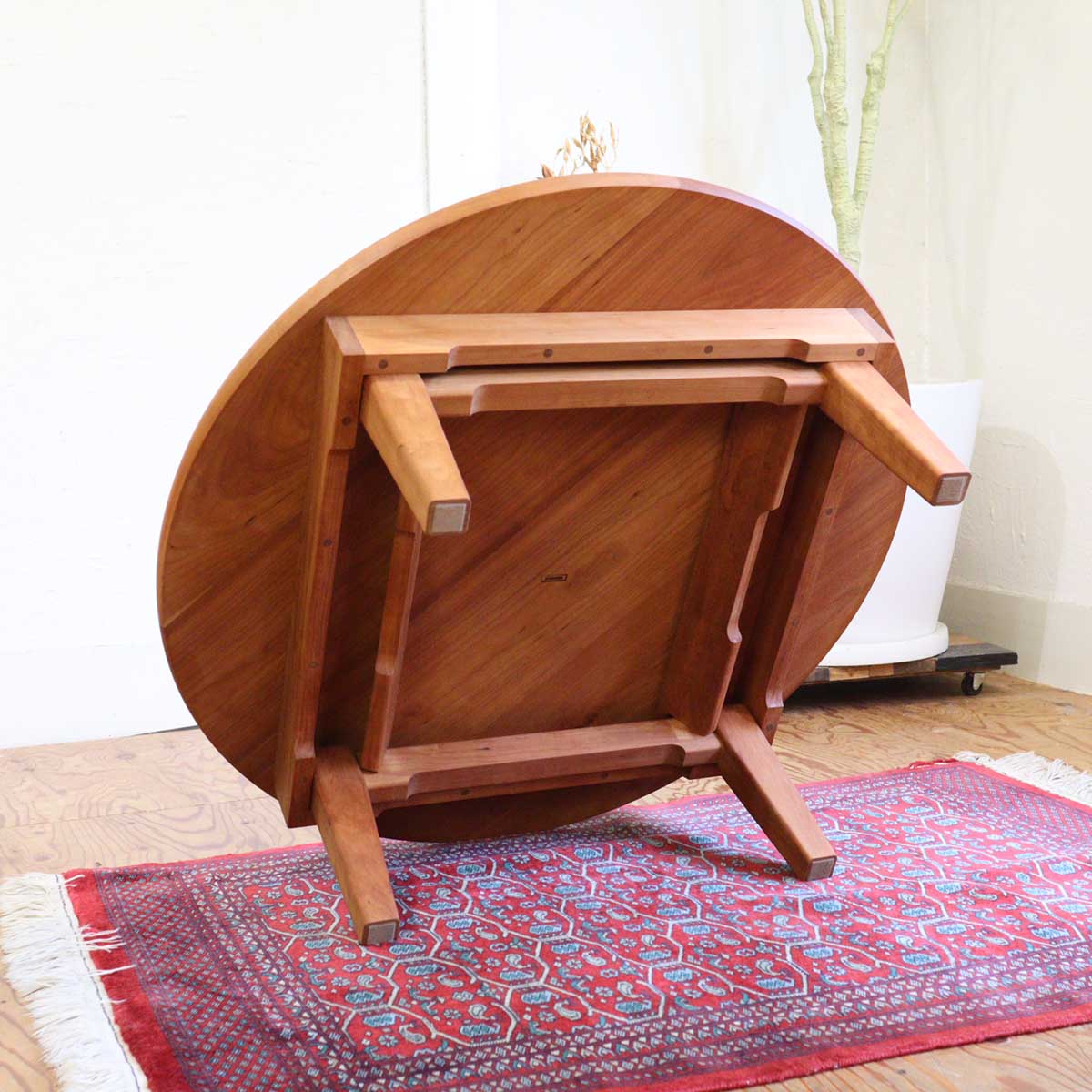 <i>動画</i>カグオカ / KAGUOKA ちゃぶ台 ローテーブル チェリー スタンダードタイプ