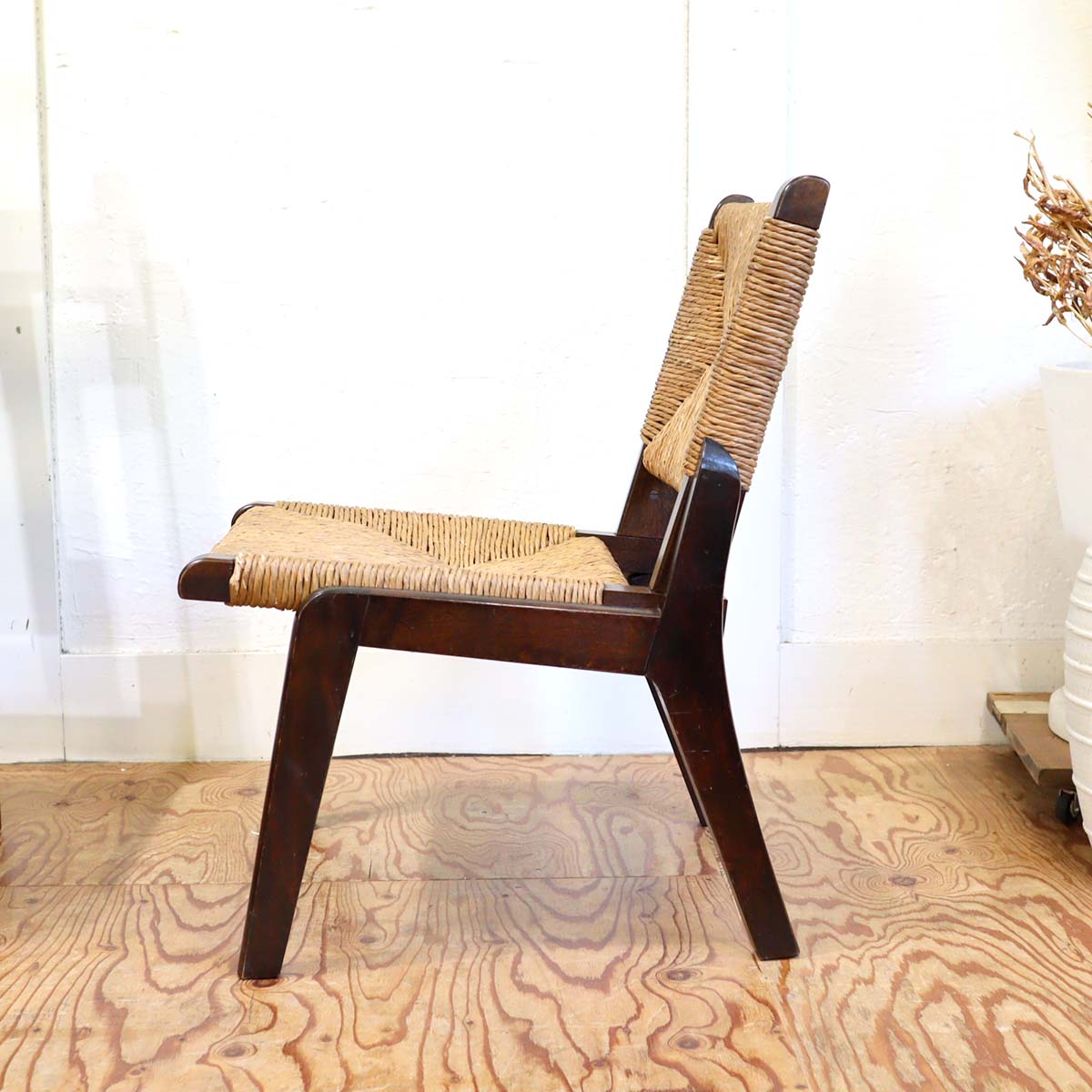 松本民芸家具 #520L型 ラッシチェア【1】 パーソナルチェア 民芸家具 中古