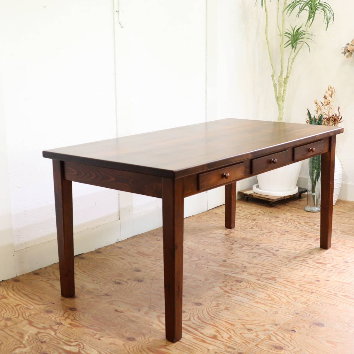 アンファン / enfant ダイニングテーブル 引き出し カントリー パイン  