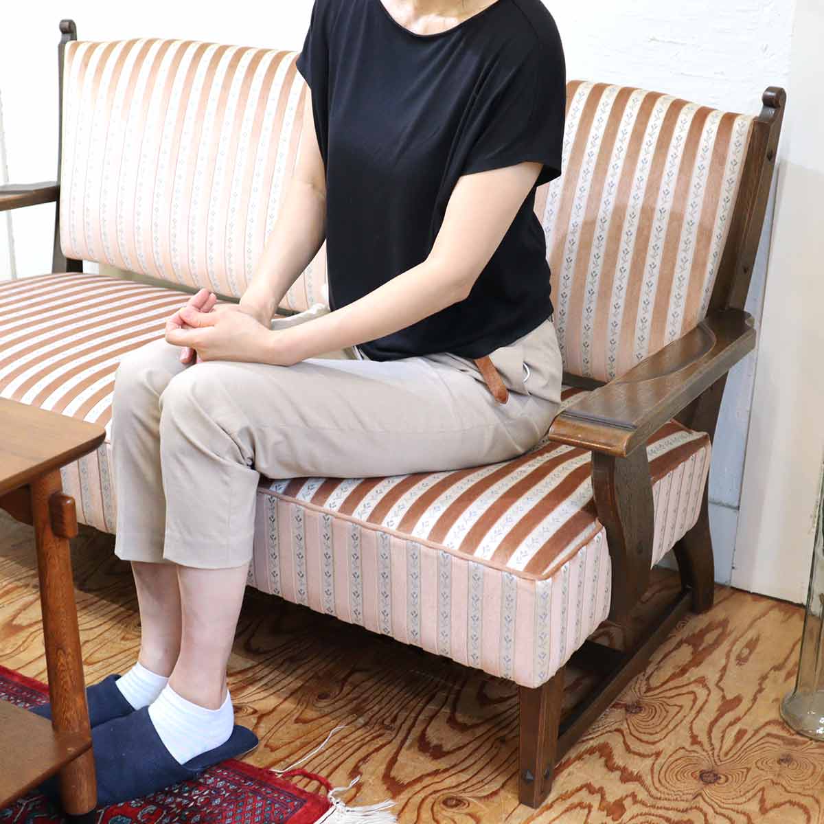 永田良介商店 533型 二人掛けソファ 2シーター 神戸家具 中古