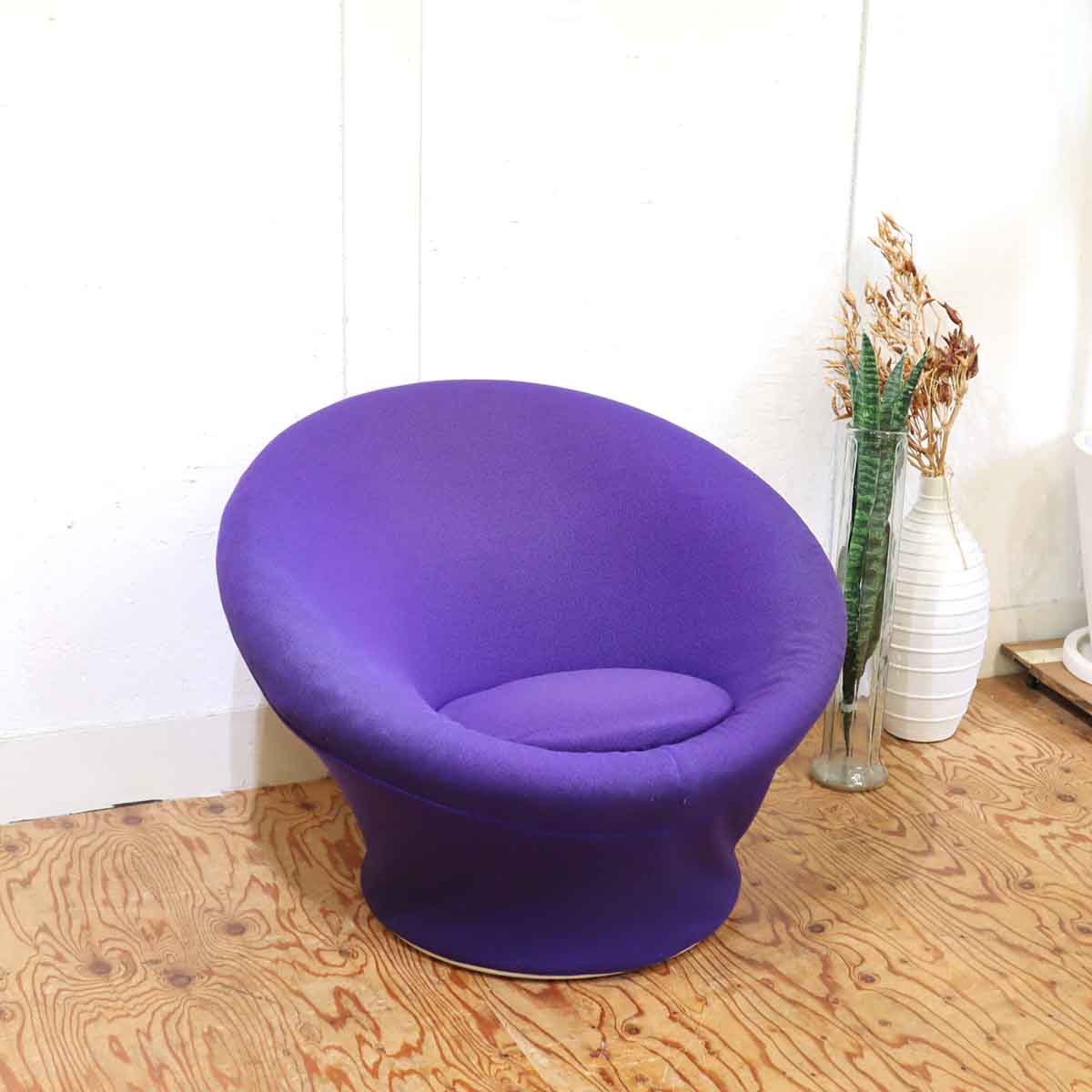 アーティフォート / Artifort マッシュルームチェア ラウンジチェア パープル ピエール・ポラン / Pierre Paulin ホウトク / HOUTOKU ヴィンテージ