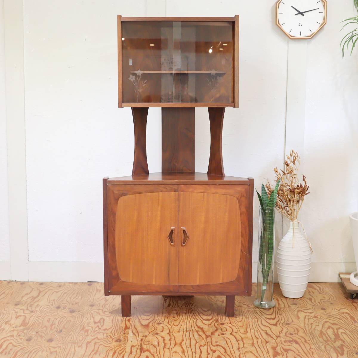 コーナーキャビネット 飾り棚 ジャパンヴィンテージ