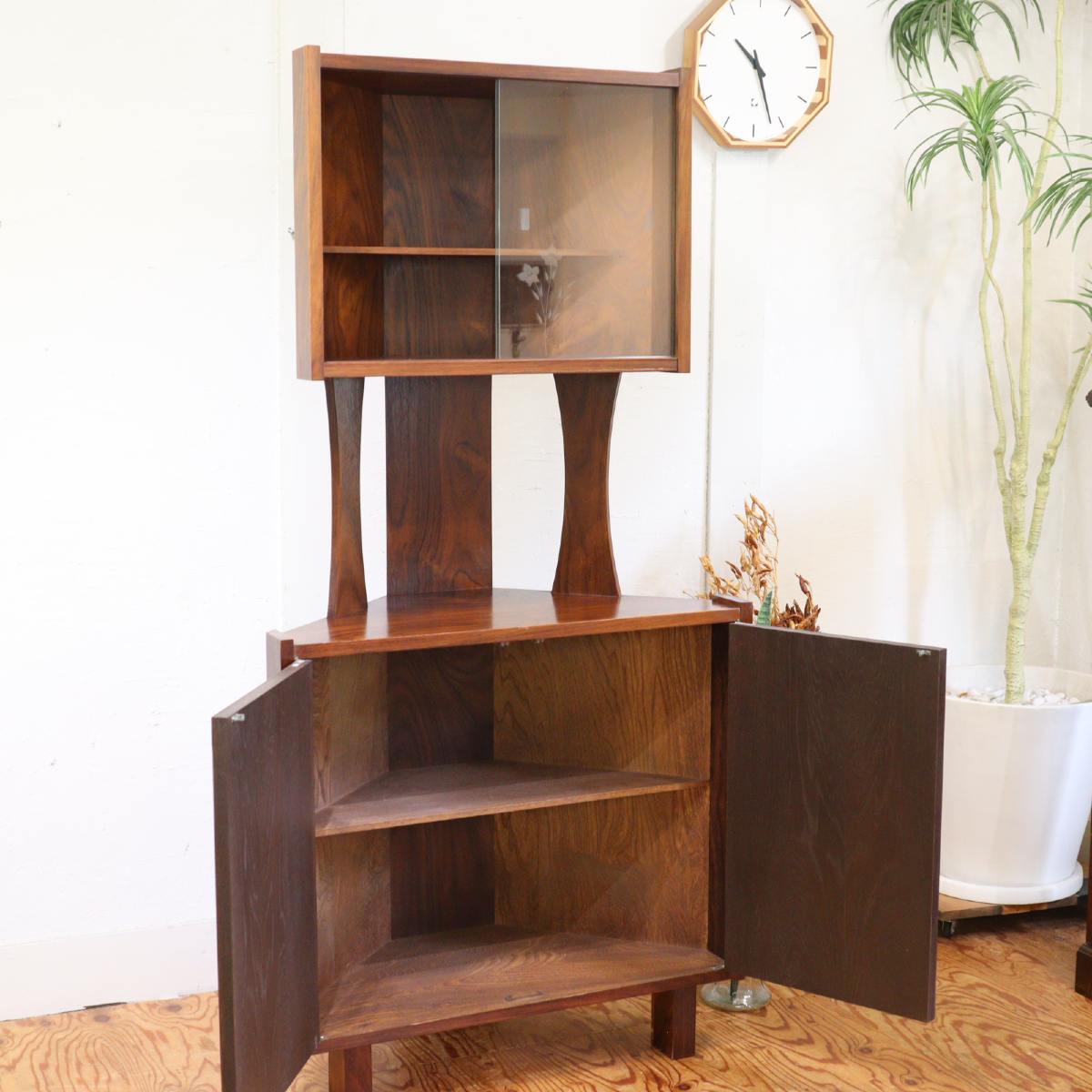 コーナーキャビネット 飾り棚 ジャパンヴィンテージ
