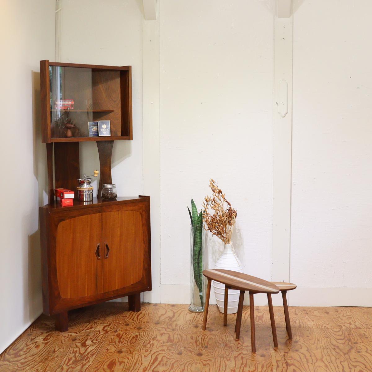 コーナーキャビネット 飾り棚 ジャパンヴィンテージ