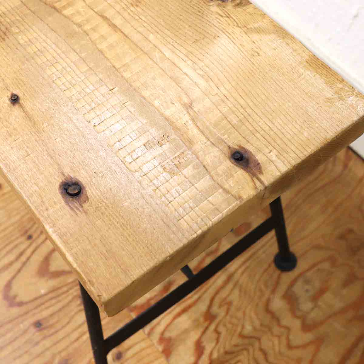 リデザインファニチャー リスタイルオリジナル ベンチ ヒュームドパイン アイアンベース