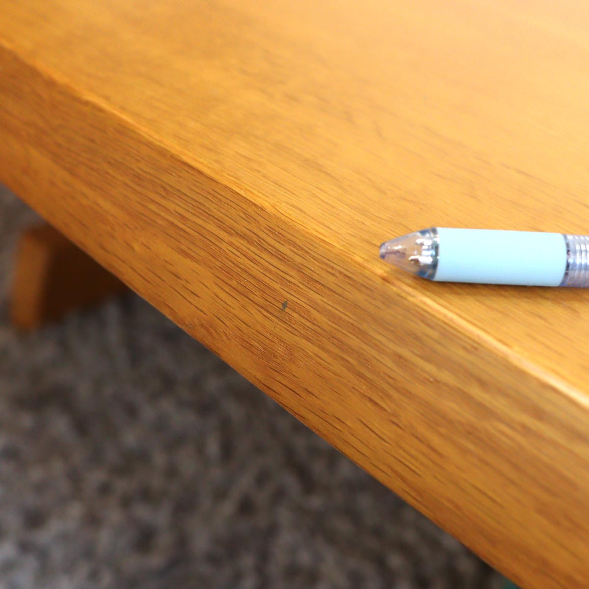 飛騨産業 円空シリーズ 2本脚座卓 SE-346WP ローテーブル 佐々木 敏光 キツツキ 中古