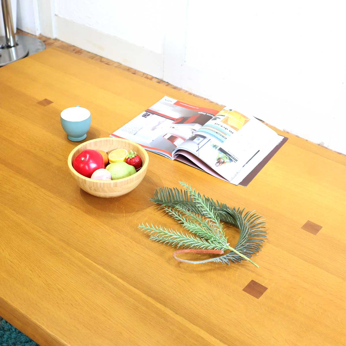 飛騨産業 円空シリーズ 2本脚座卓 SE-346WP ローテーブル 佐々木 敏光 キツツキ 中古