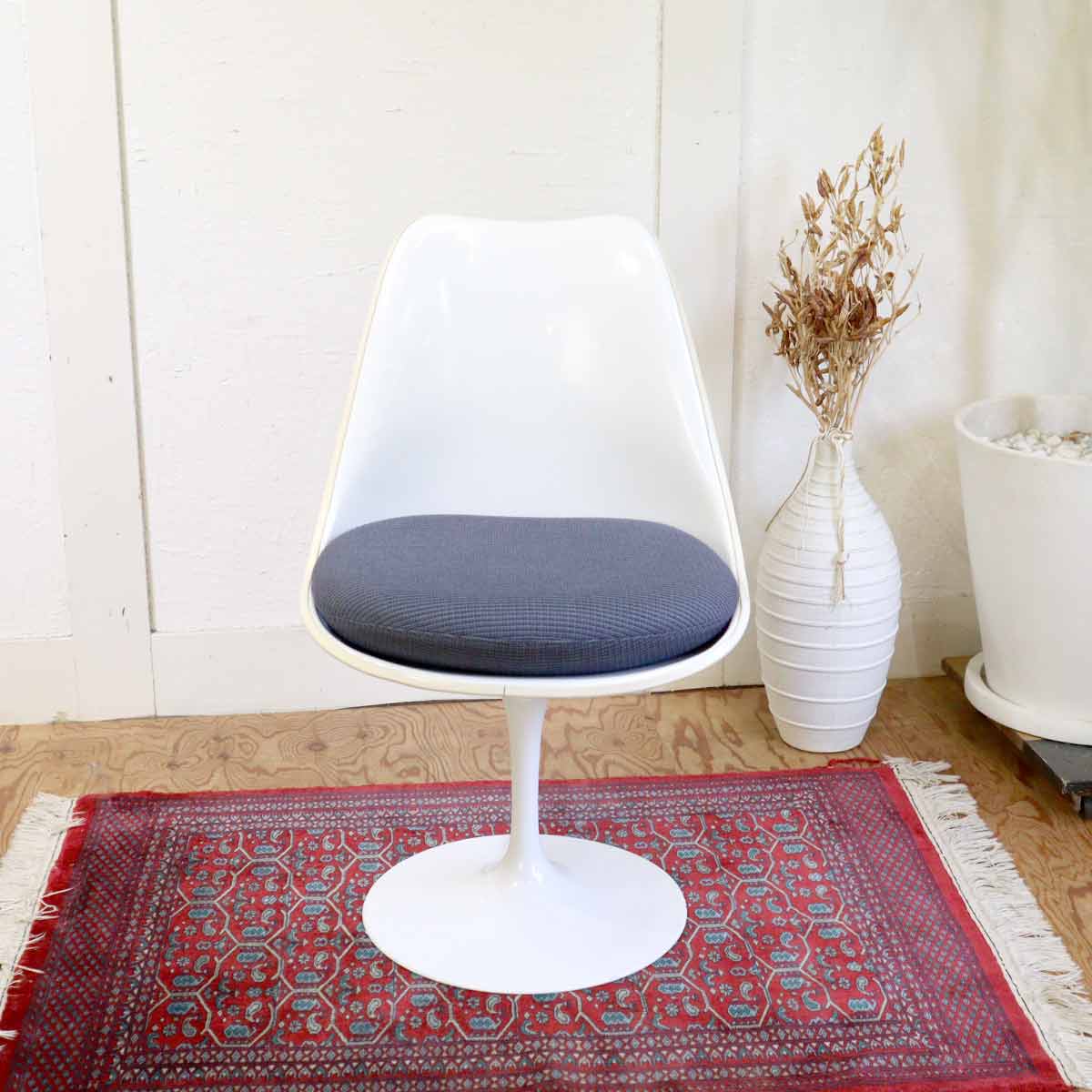 ノール / Knoll チューリップチェア ブルー ダイニングチェア エーロサーリネン 【3】 ヴィンテージ