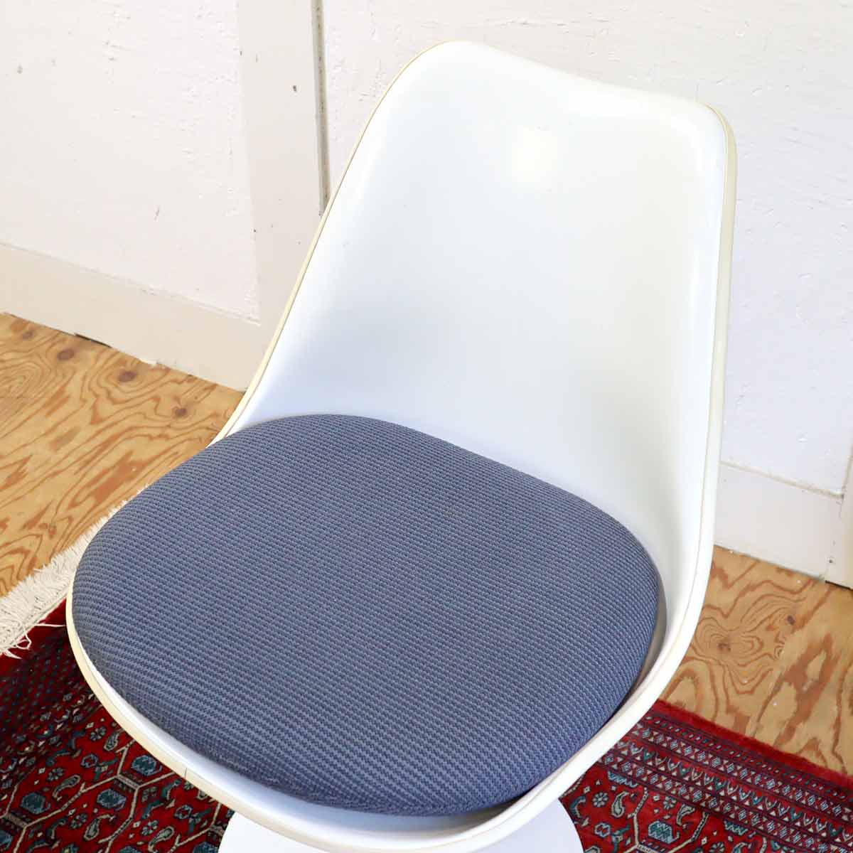 ノール / Knoll チューリップチェア ブルー ダイニングチェア エーロサーリネン 【3】 ヴィンテージ