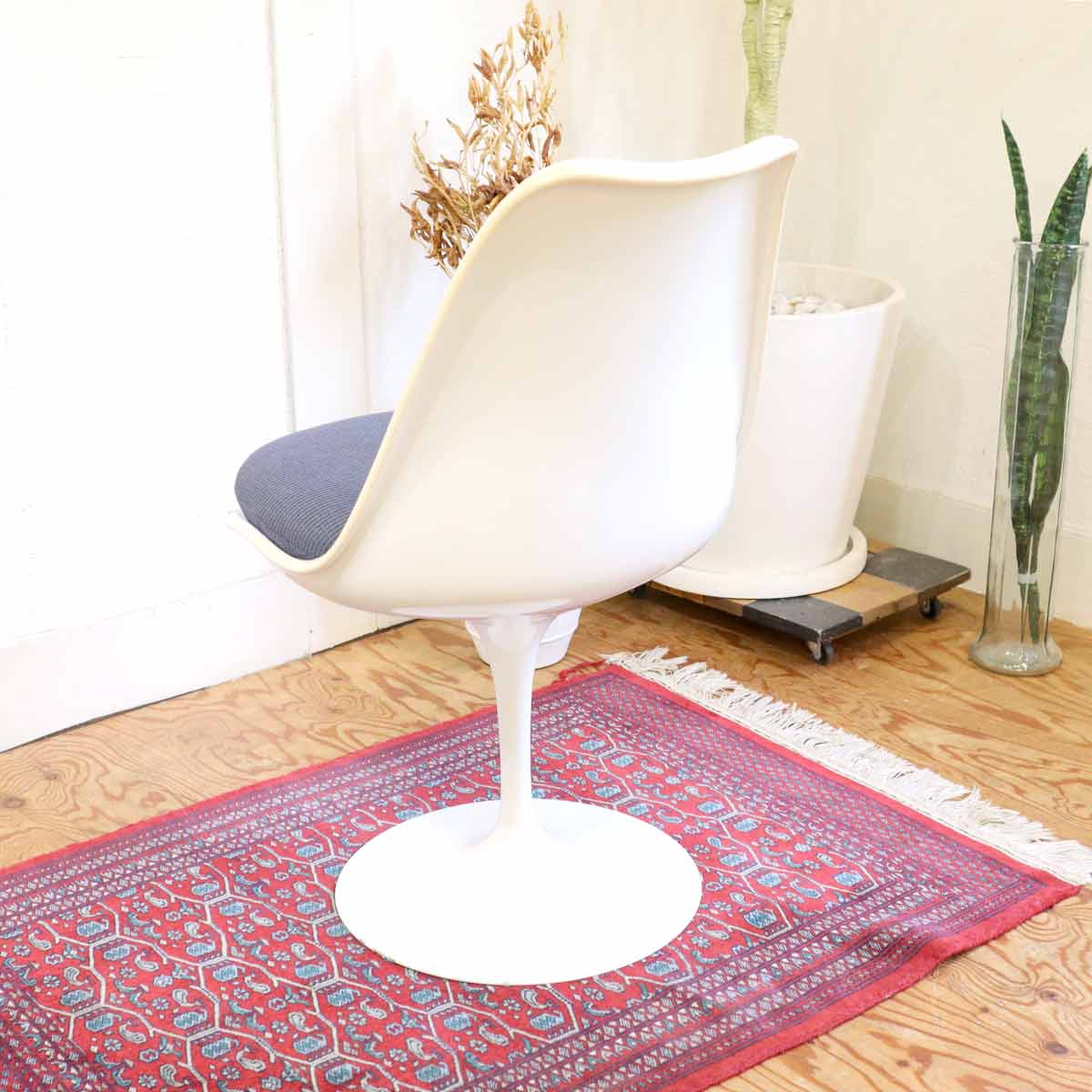 ノール / Knoll チューリップチェア ブルー ダイニングチェア エーロサーリネン 【3】 ヴィンテージ