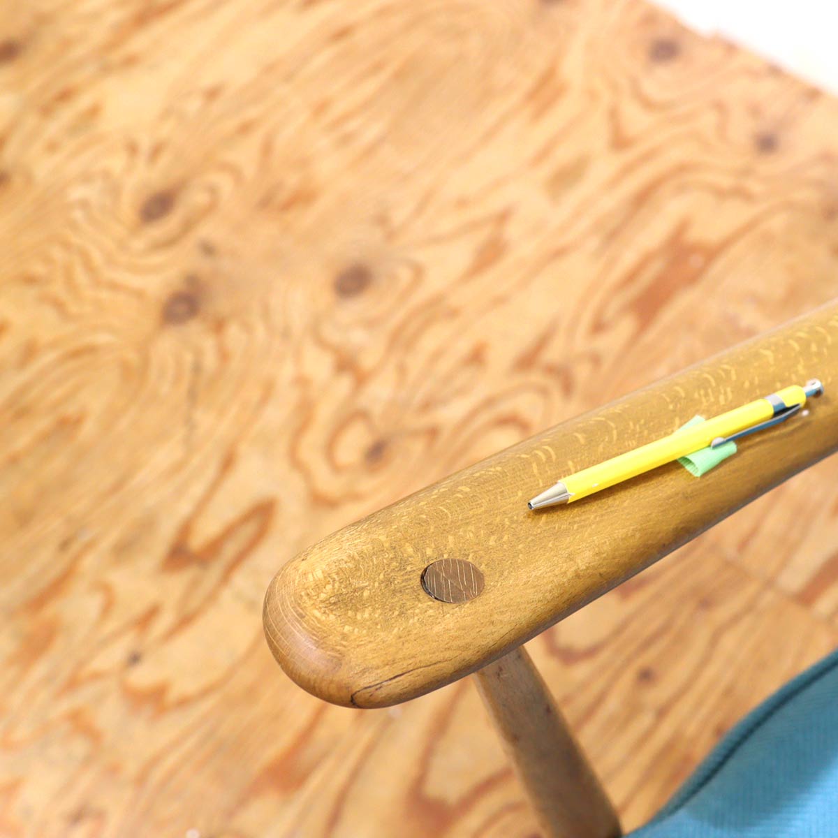 アーコール / ERCOL イージーチェア アームチェア ウィンザーチェア 水色 ヴィンテージ