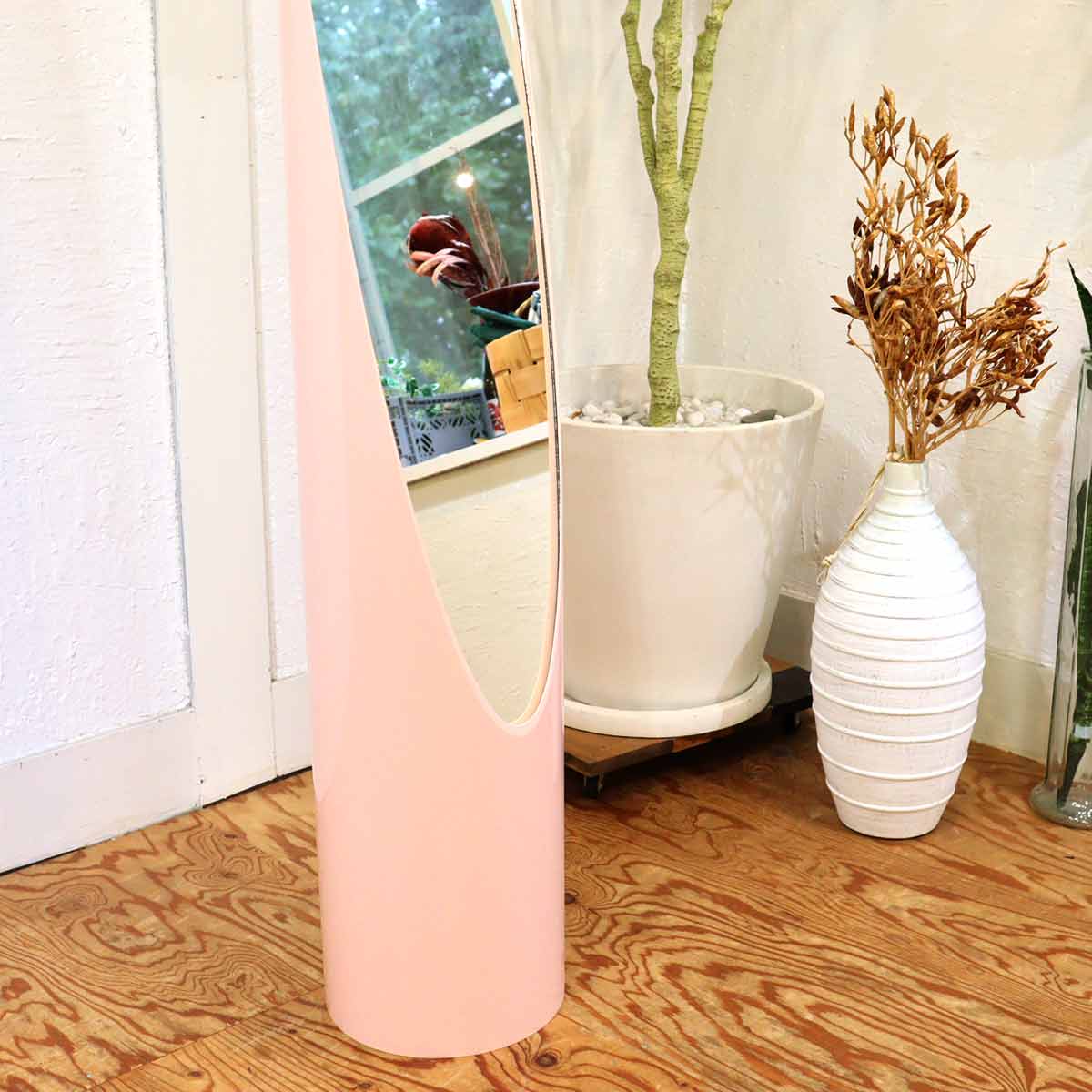 リップスティックミラー Lip Stick Mirror ピンク ミッドセンチュリー スペースエイジ 中古