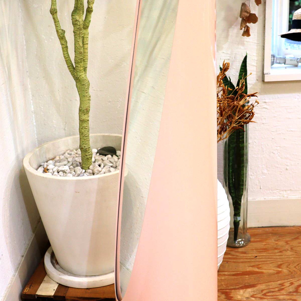 リップスティックミラー Lip Stick Mirror ピンク ミッドセンチュリー スペースエイジ 中古