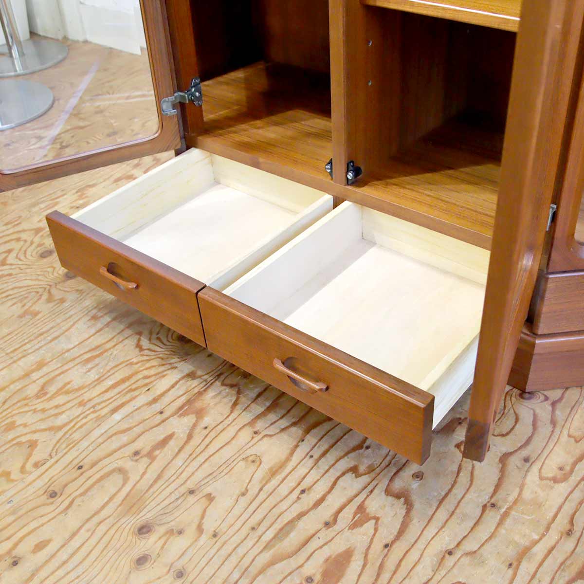ナショナル家具 / ライト付き ヴィンテージ キャビネット 飾り棚
