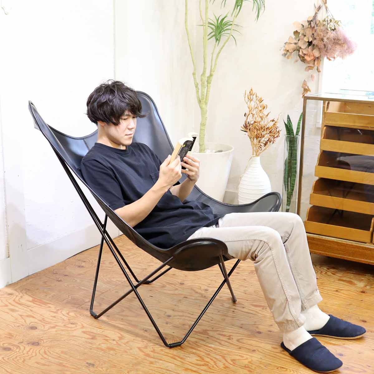 クエロ / CUERO BKFチェア バタフライチェア ブラック 中古