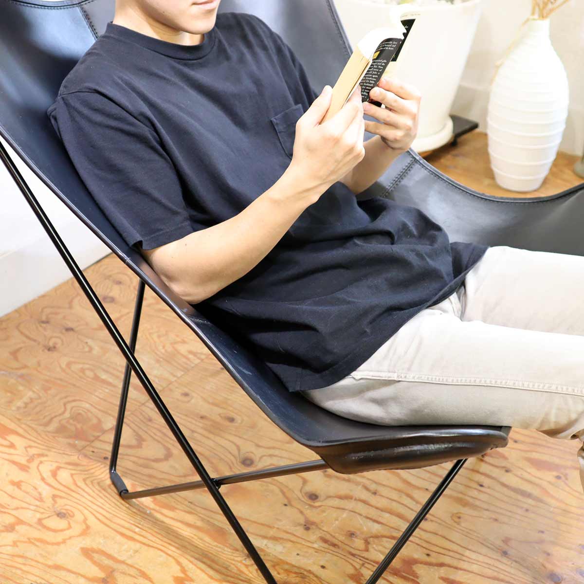 クエロ / CUERO BKFチェア バタフライチェア ブラック 中古