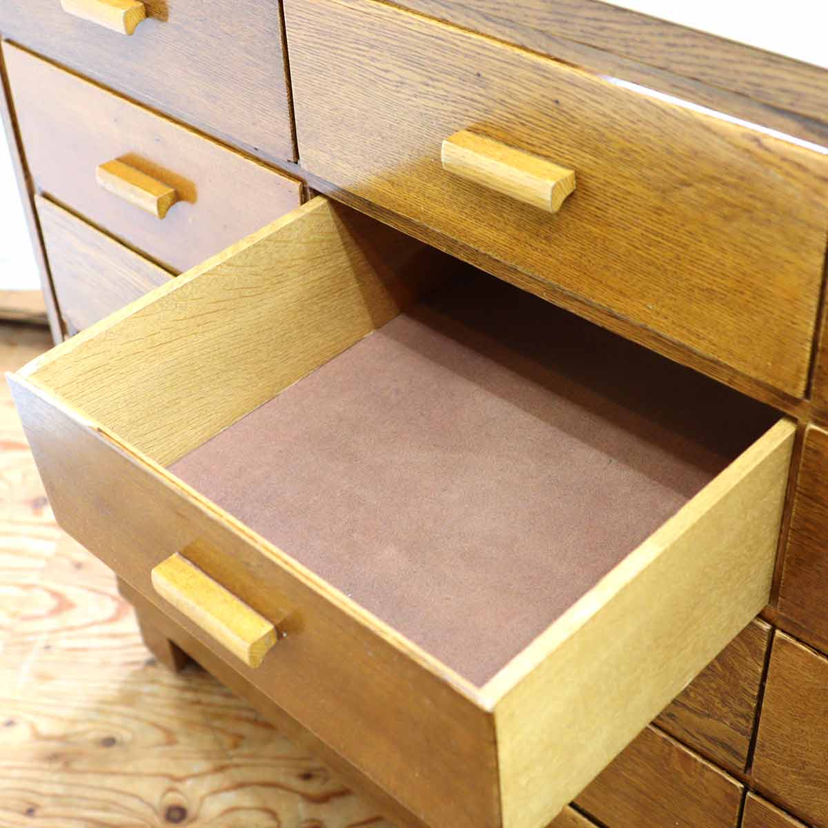 <i>動画</i>英国アンティーク シャツケース ショーケース 店舗什器 中古