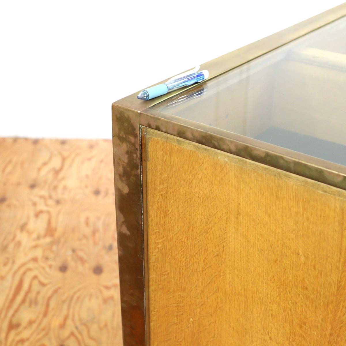 <i>動画</i>英国アンティーク シャツケース ショーケース 店舗什器 中古