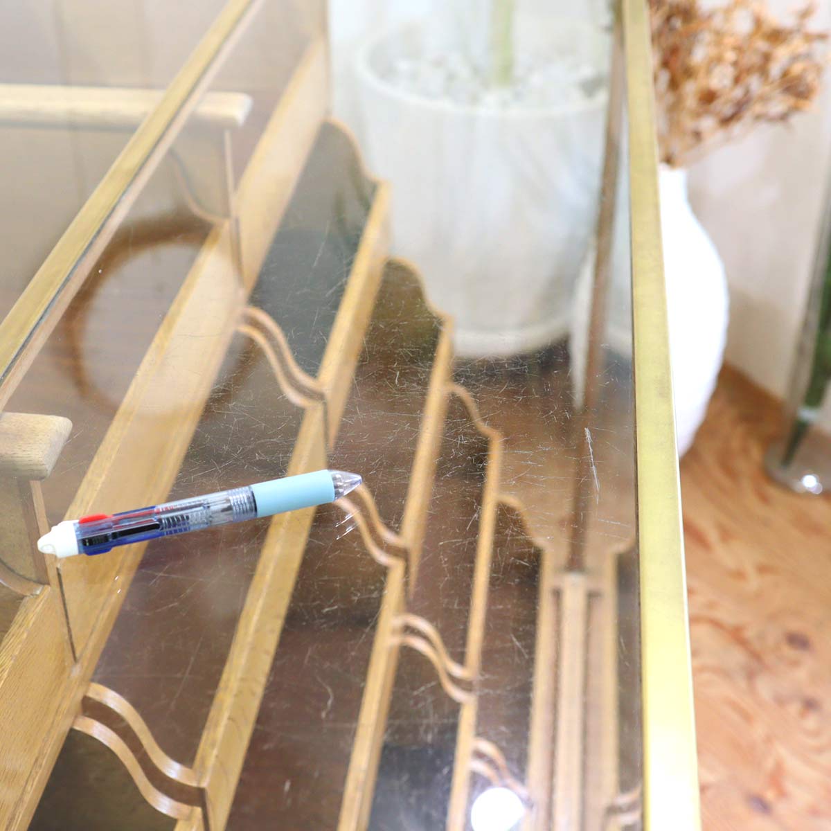 <i>動画</i>英国アンティーク シャツケース ショーケース 店舗什器 中古