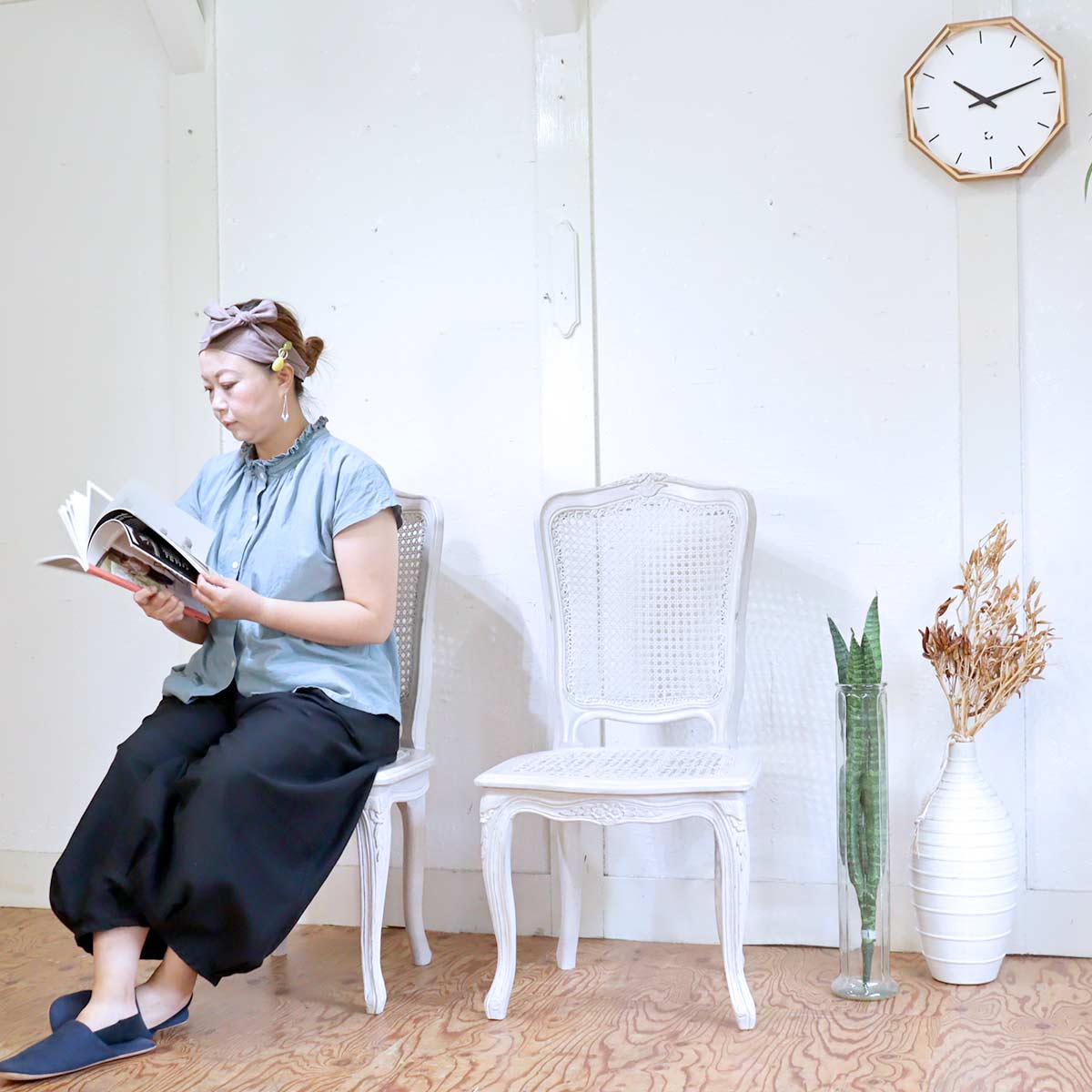 ブランディボワール / BLANC D'IVOIRE アントワネット・ニュアージュ ダイニングチェア 【1】 ブランドジュリエ 中古