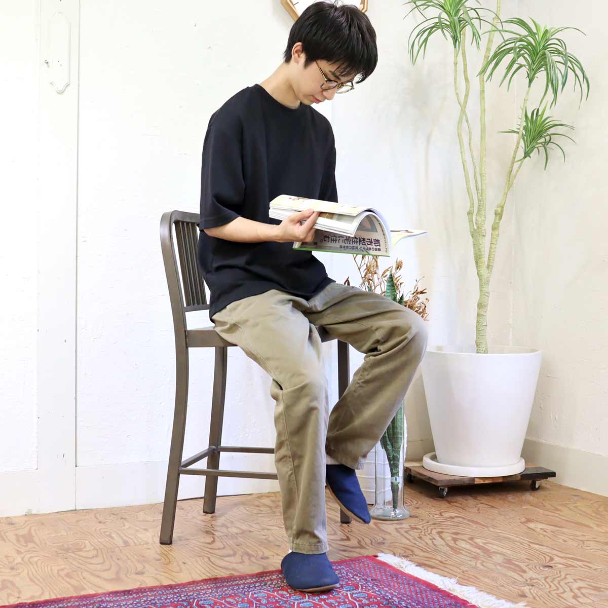 スチールチェア カウンターチェア インダストリアル 中古