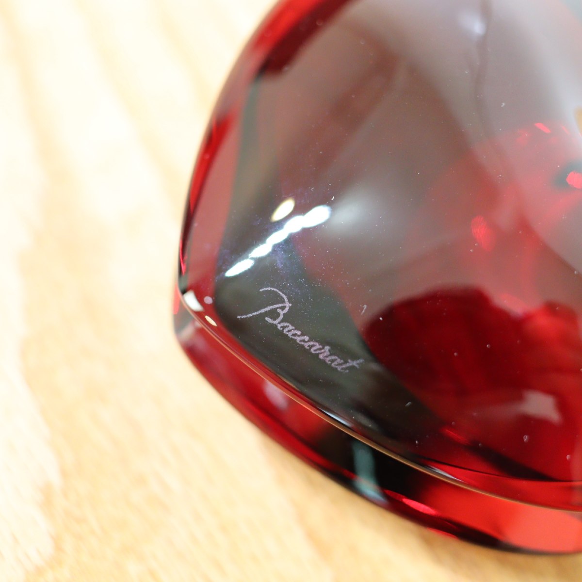 バカラ / Baccarat ザンザンハート ペーパーウェイト ハート型 レッド 箱付き 未使用品