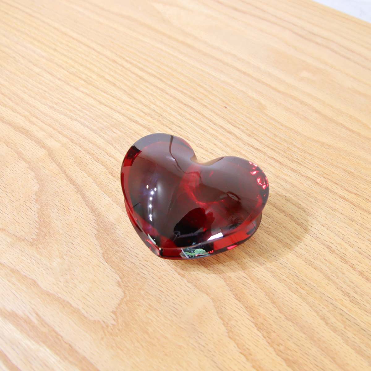 バカラ / Baccarat ザンザンハート ペーパーウェイト ハート型 レッド 箱付き 未使用品