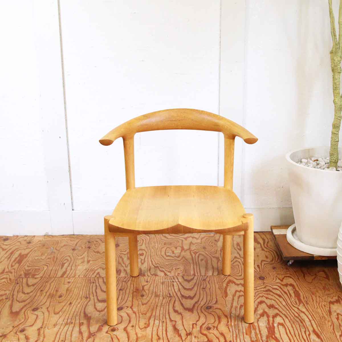 カグラ / 家具蔵 ナラ無垢材 アームチェア アルコⅡ 柾目 中古