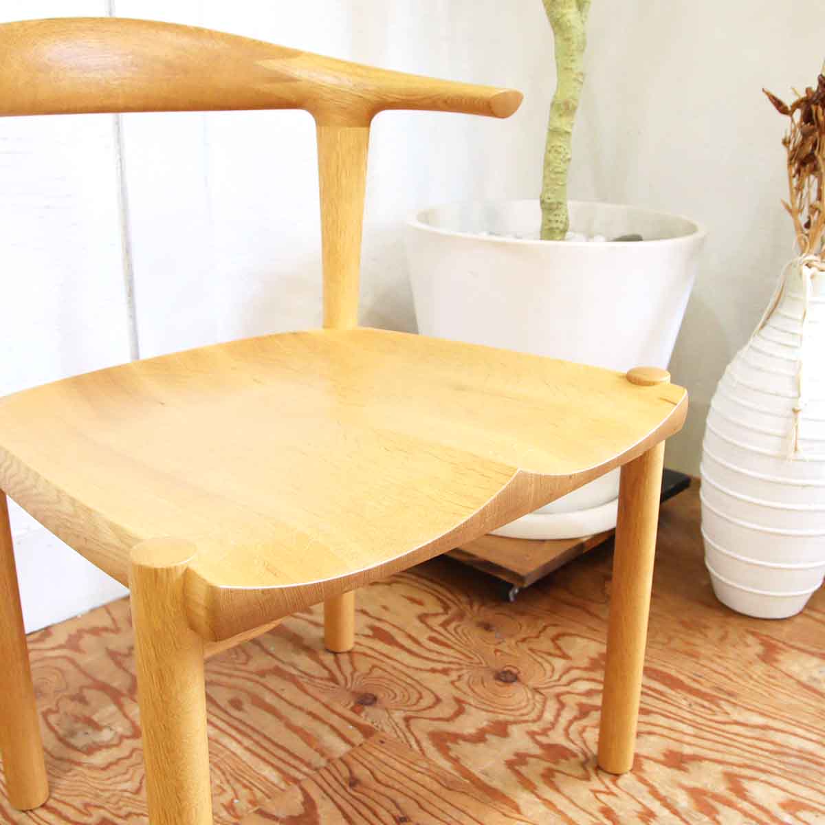 カグラ / 家具蔵 ナラ無垢材 アームチェア アルコⅡ 柾目 中古