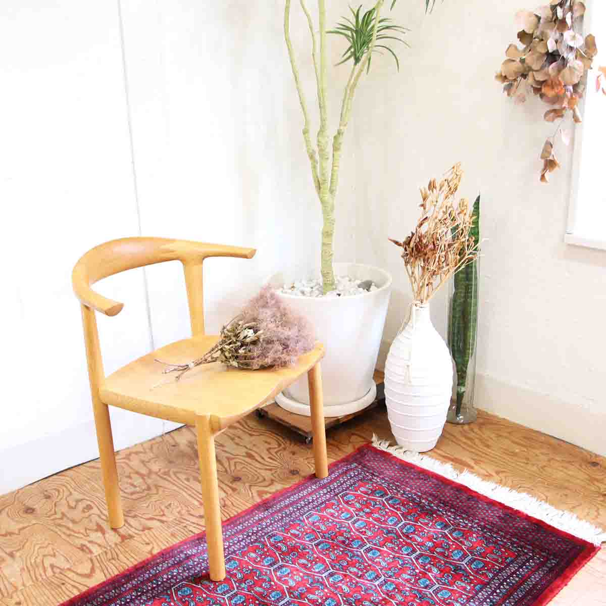 カグラ / 家具蔵 ナラ無垢材 アームチェア アルコⅡ 柾目 中古