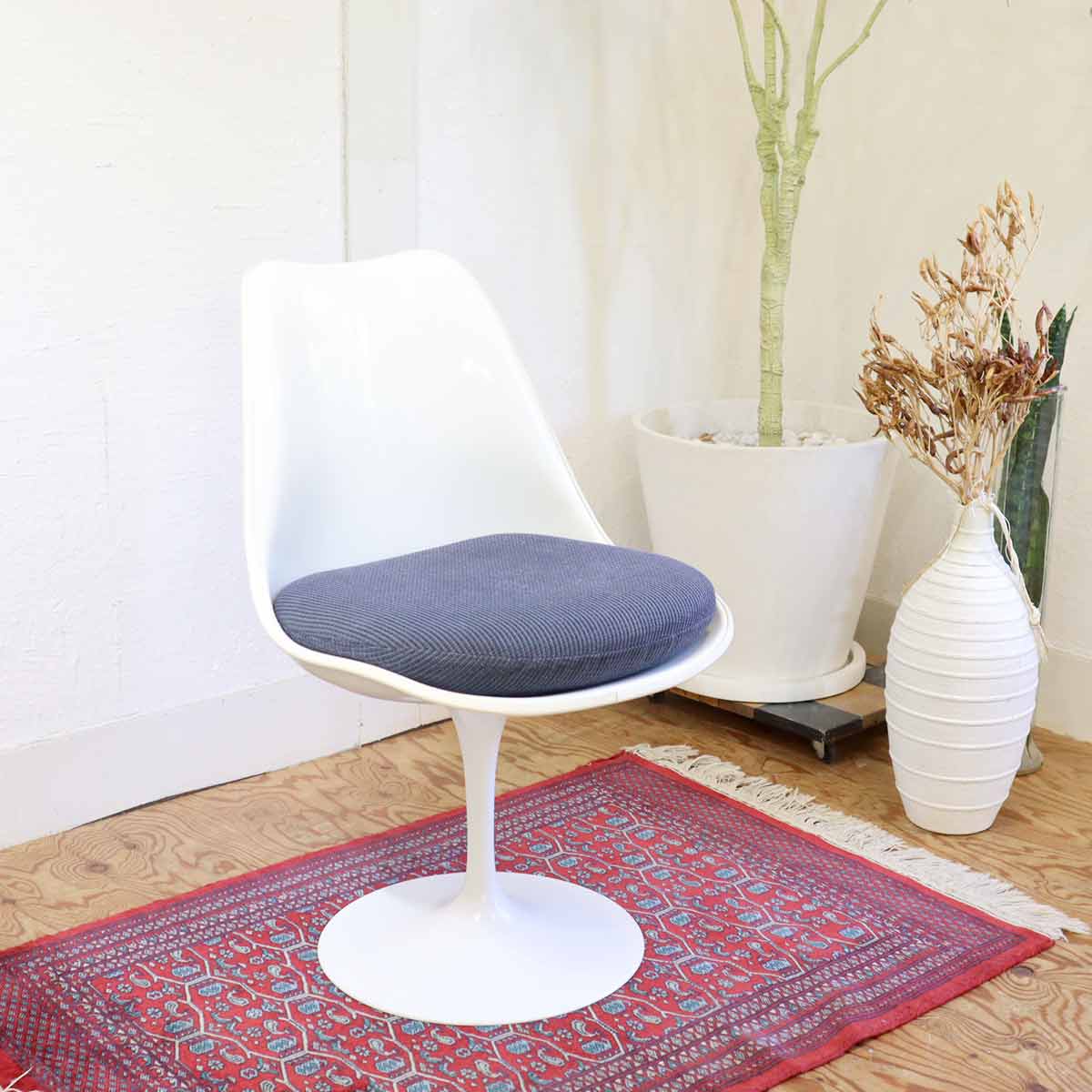 ノール / Knoll チューリップチェア ブルー ダイニングチェア エーロサーリネン 【1】 ヴィンテージ