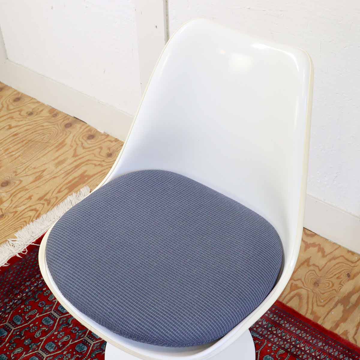 ノール / Knoll チューリップチェア ブルー ダイニングチェア エーロサーリネン 【2】 ヴィンテージ