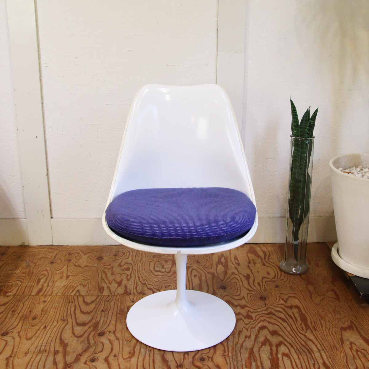 ノール / Knoll チューリップチェア ブルー ダイニングチェア エーロサーリネン 【5】ヴィンテージ