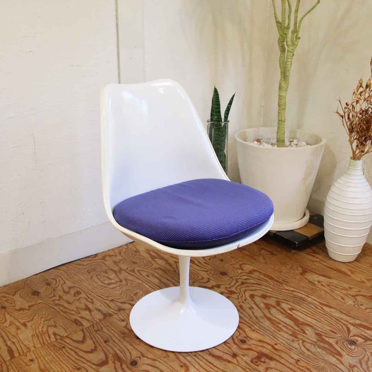 ノール / Knoll チューリップチェア ブルー ダイニングチェア エーロサーリネン 【5】ヴィンテージ