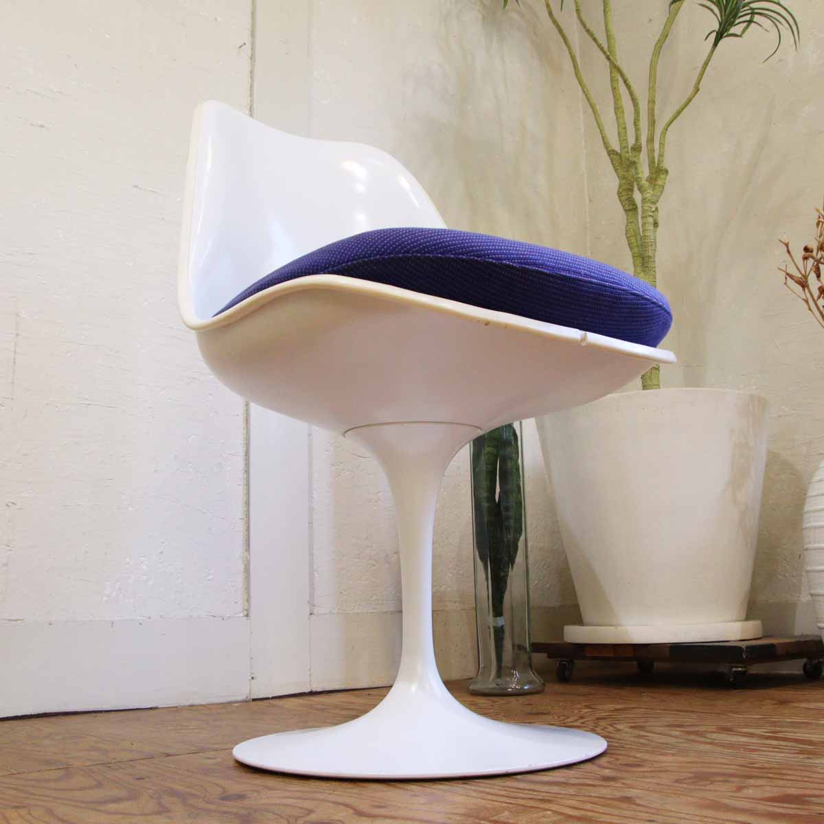 ノール / Knoll チューリップチェア ブルー ダイニングチェア エーロサーリネン 【5】ヴィンテージ