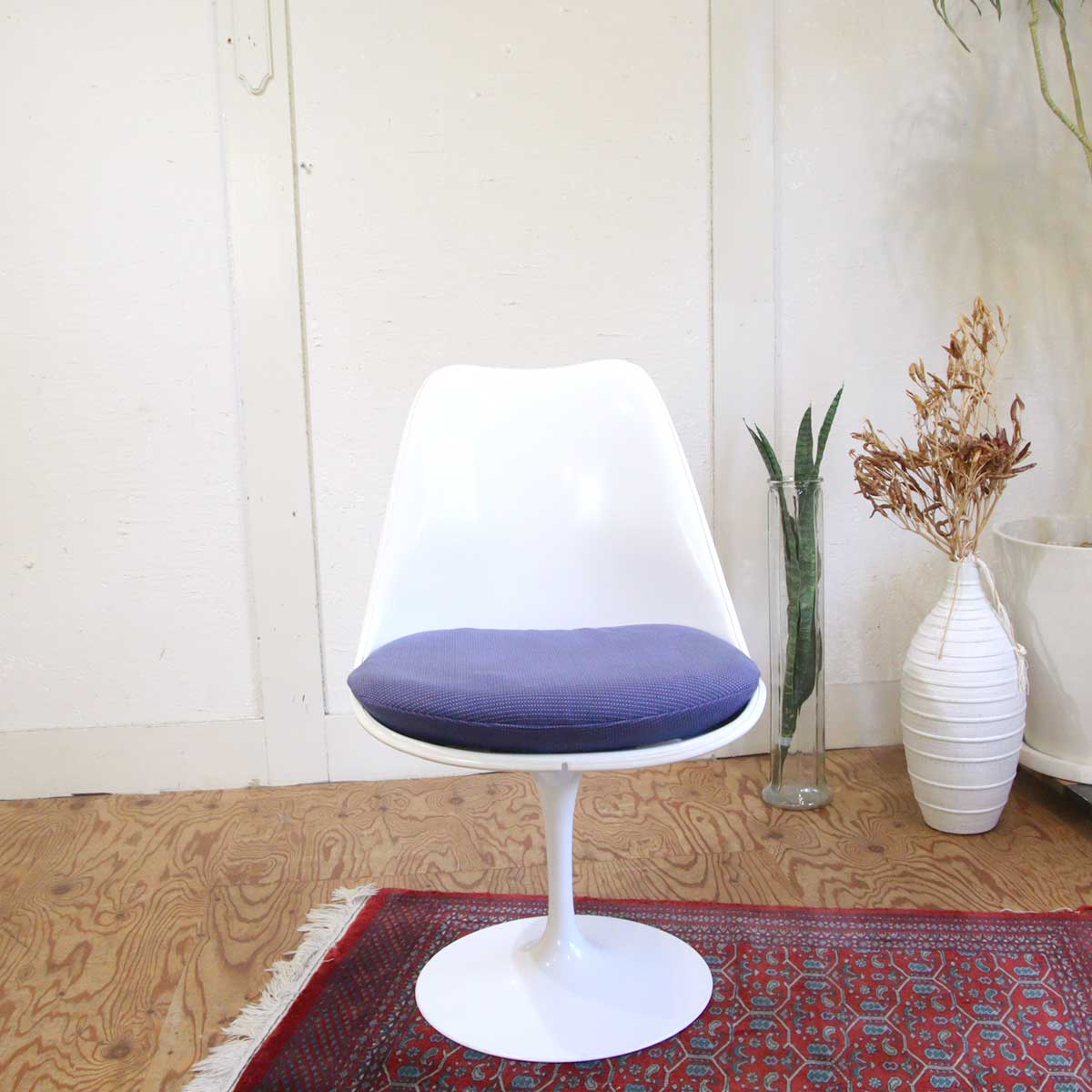 ノール / Knoll チューリップチェア ブルー ダイニングチェア エーロサーリネン 【7】 ヴィンテージ